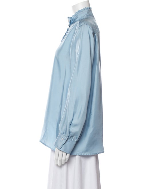 Sandro Mock Neck Long Sleeve Blouse