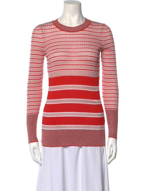 Sandro Striped Crew Neck Sweatshirt