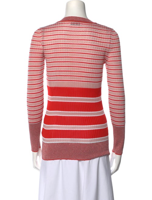 Sandro Striped Crew Neck Sweatshirt