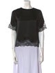 Sandro Silk Bateau Neckline Blouse