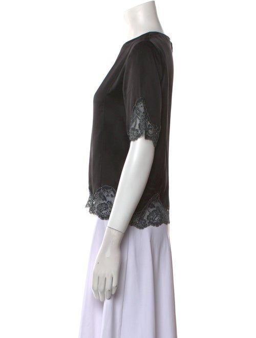 Sandro Silk Bateau Neckline Blouse