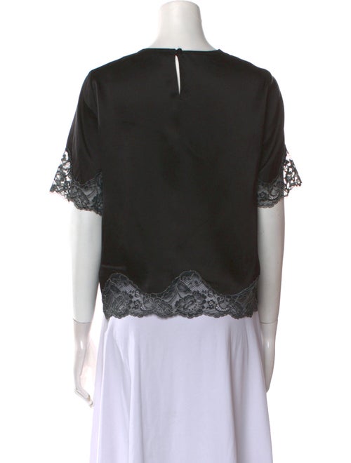 Sandro Silk Bateau Neckline Blouse