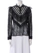 Sandro Mock Neck Long Sleeve Blouse
