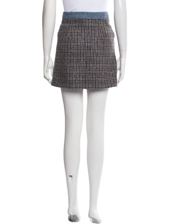Sandro Plaid Print Mini Skirt