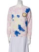 Sandro Tie-Dye Print Crew Neck Sweatshirt