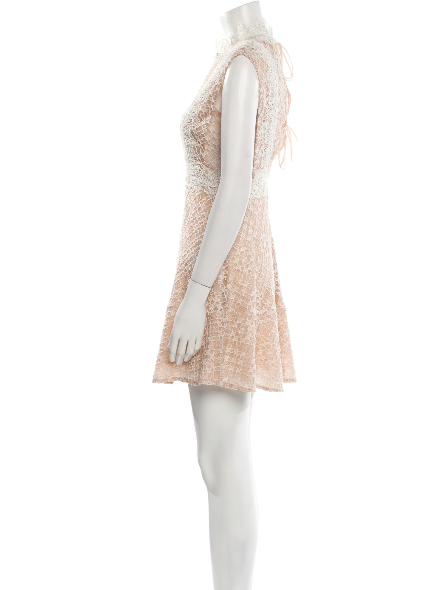 Sandro Lace Pattern Mini Dress