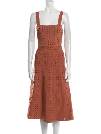 Sandro Square Neckline Midi Length Dress