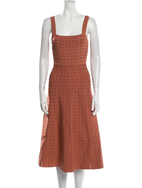 Sandro Square Neckline Midi Length Dress