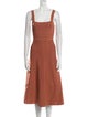 Sandro Square Neckline Midi Length Dress