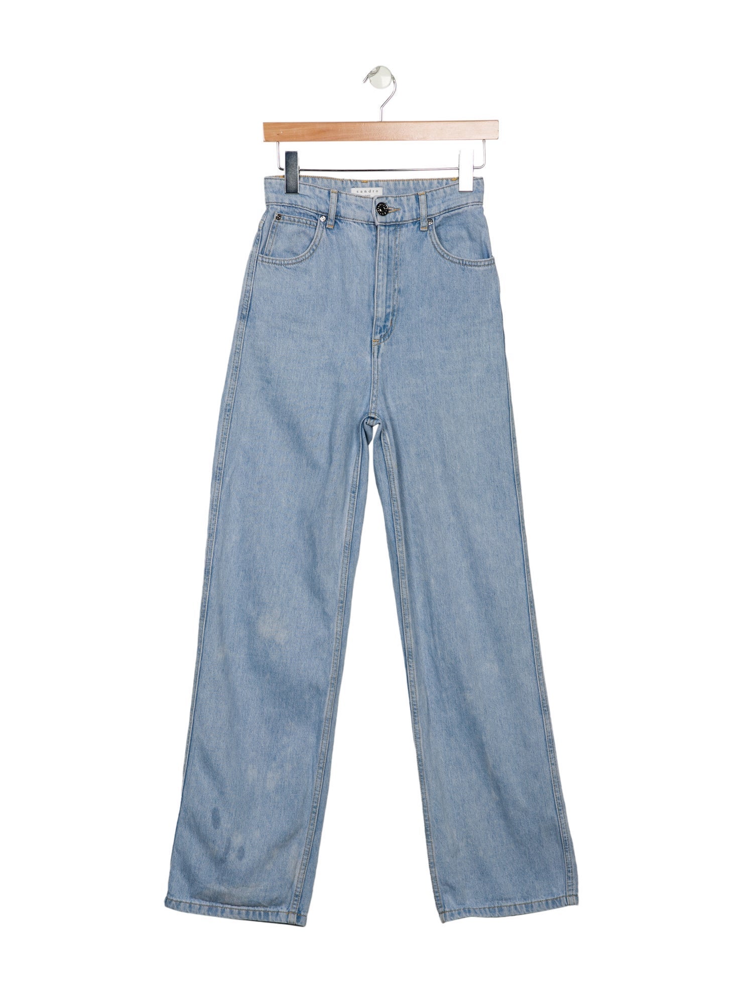 Sandro High-Rise Wide Leg Jeans
