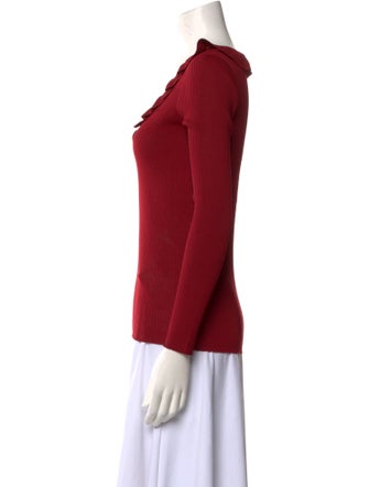 Sandro V-Neck Three-Quarter Sleeve Top