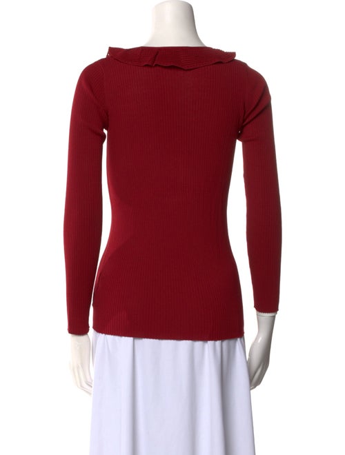 Sandro V-Neck Three-Quarter Sleeve Top