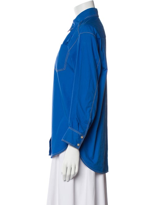 Sandro Long Sleeve Button-Up Top