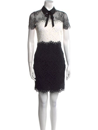 Sandro Lace Pattern Mini Dress
