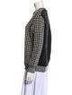 Sandro Houndstooth Print Crew Neck Sweater