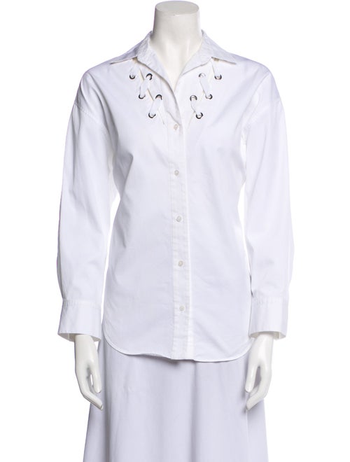 Sandro Long Sleeve Button-Up Top