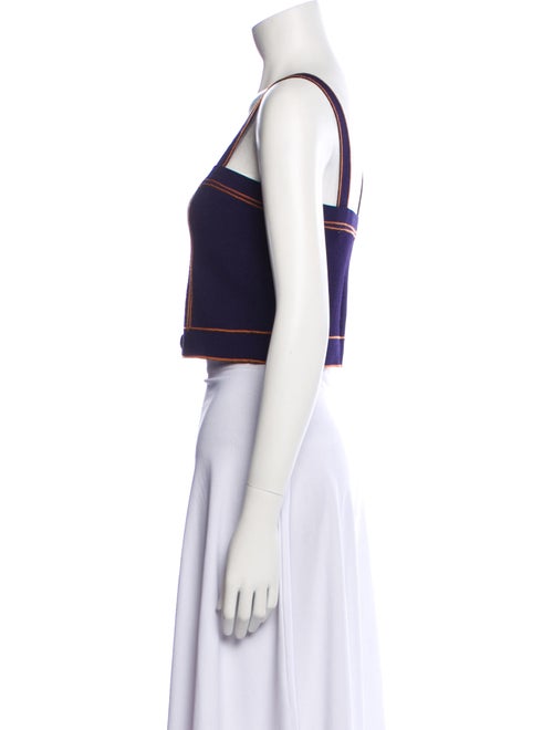 Sandro Square Neckline Sleeveless Crop Top