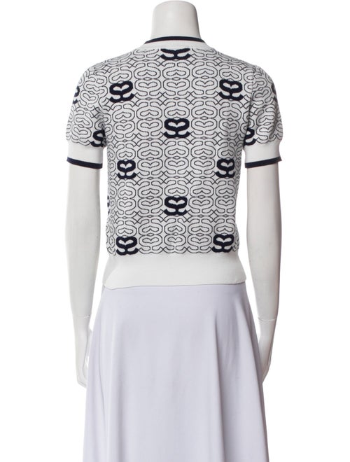 Sandro Printed Crew Neck Sweater