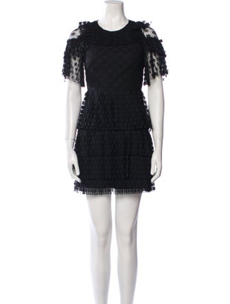 Sandro Crew Neck Mini Dress