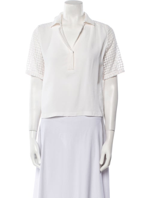 Sandro V-Neck Short Sleeve Polo