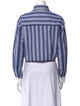 Sandro Striped Long Sleeve Crop Top