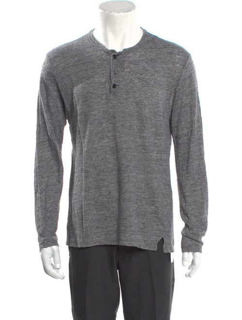 Sandro Linen Crew Neck Henley