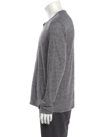 Sandro Linen Crew Neck Henley