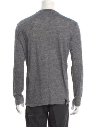 Sandro Linen Crew Neck Henley
