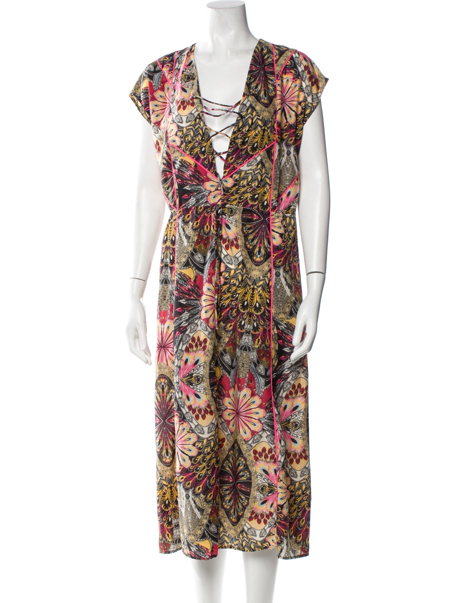 Sandro Printed Long Dress