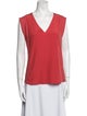 Sandro Linen V-Neck Top