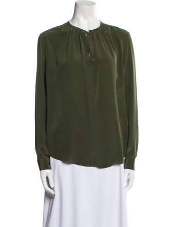 Sandro Silk Crew Neck Blouse