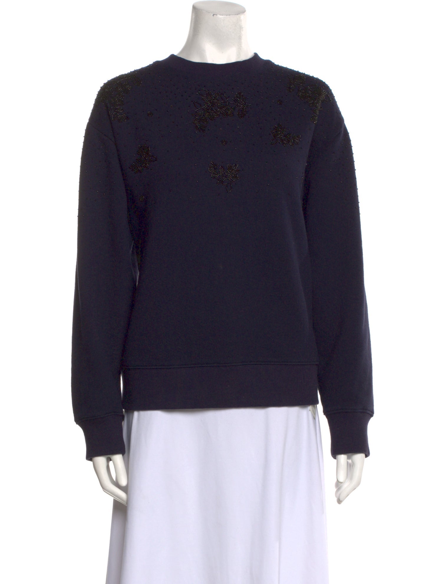 Sandro Crew Neck Long Sleeve Sweatshirt