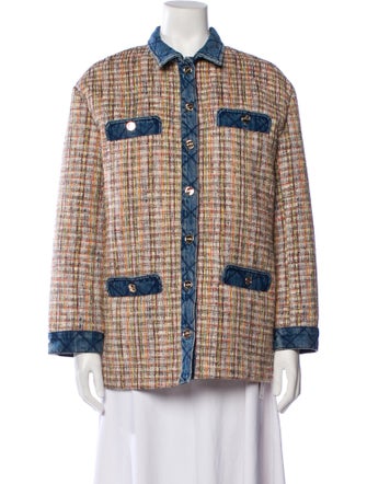 Sandro Tweed Pattern Jacket