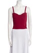 Sandro V-Neck Sleeveless Crop Top