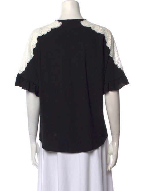 Sandro V-Neck Short Sleeve Blouse