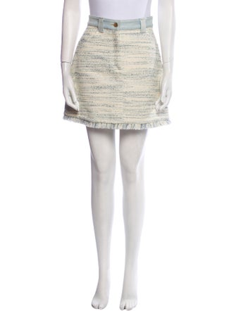 Sandro Tweed Pattern Mini Skirt