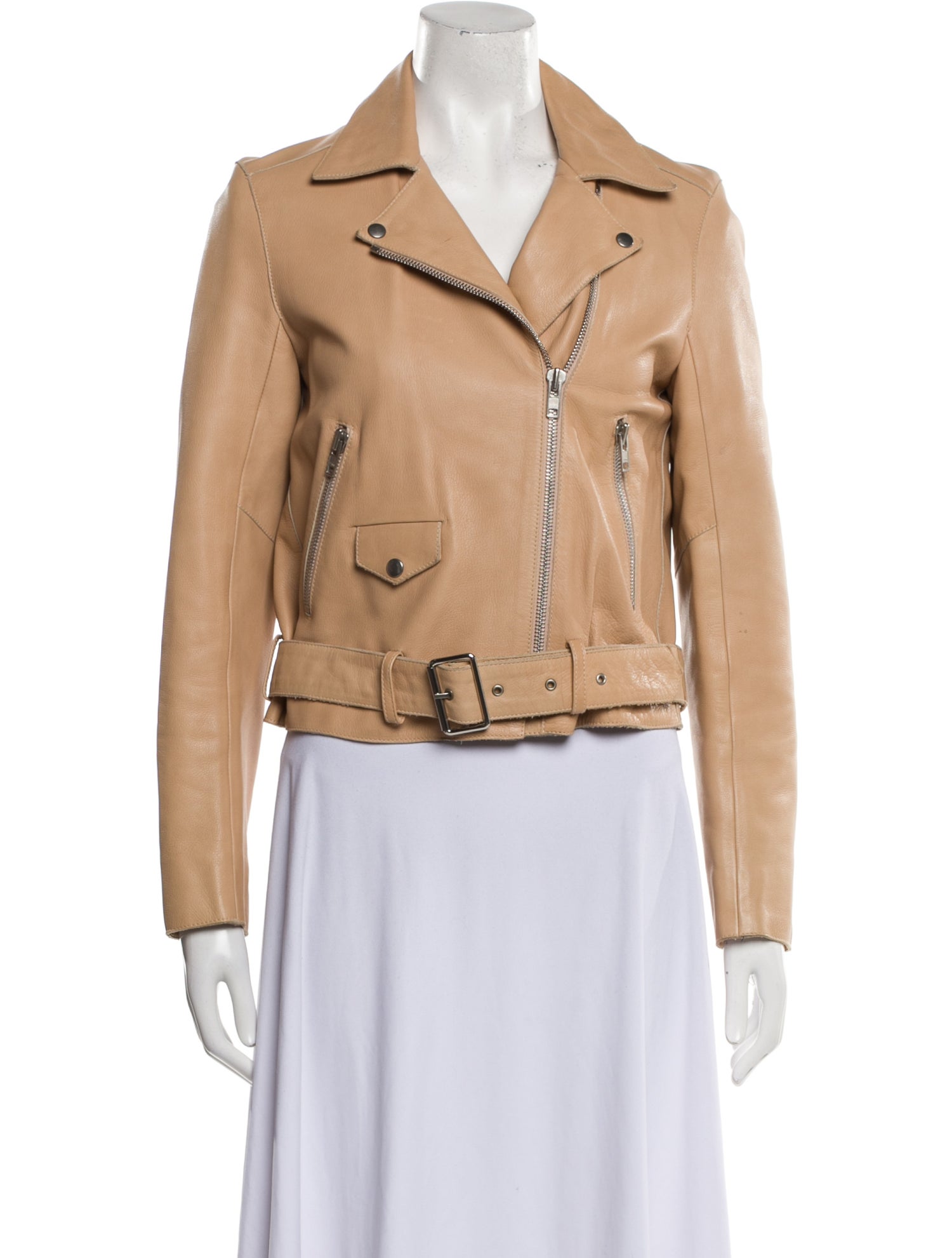 Sandro Calfskin Biker Jacket