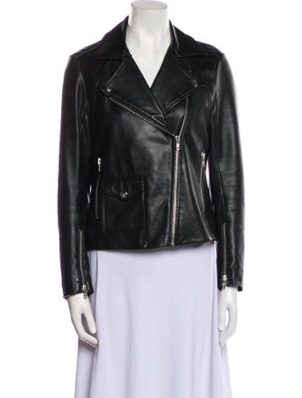 Sandro Leather Biker Jacket