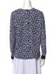 Sandro Printed Crew Neck Blouse