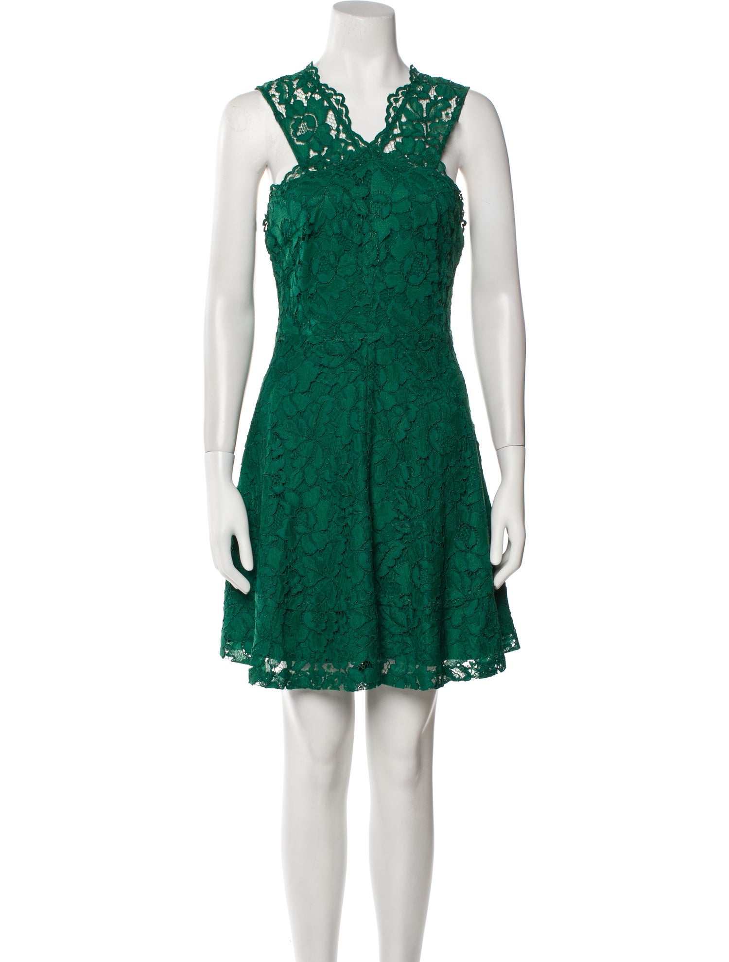 Sandro Lace Pattern Mini Dress
