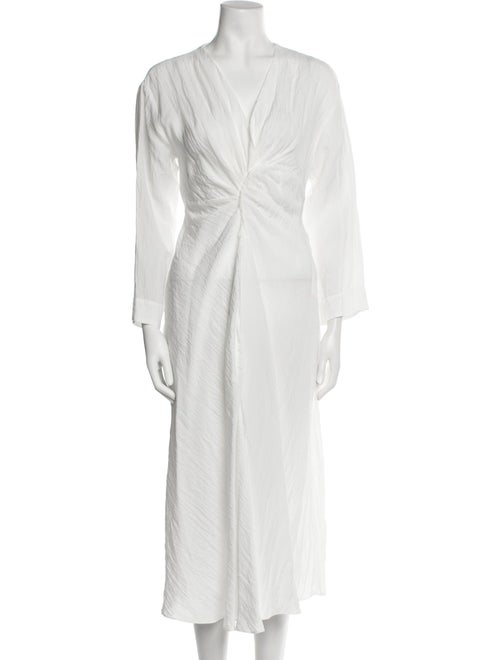 Sandro V-Neck Long Dress