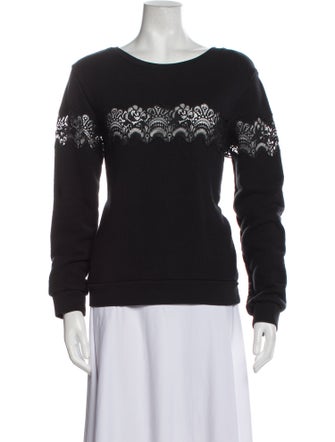 Sandro Bateau Neckline Long Sleeve Sweatshirt