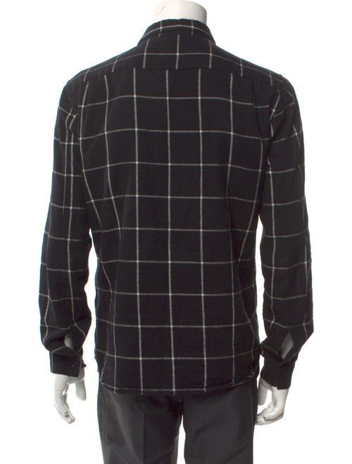 Sandro Plaid Print Long Sleeve Shirt