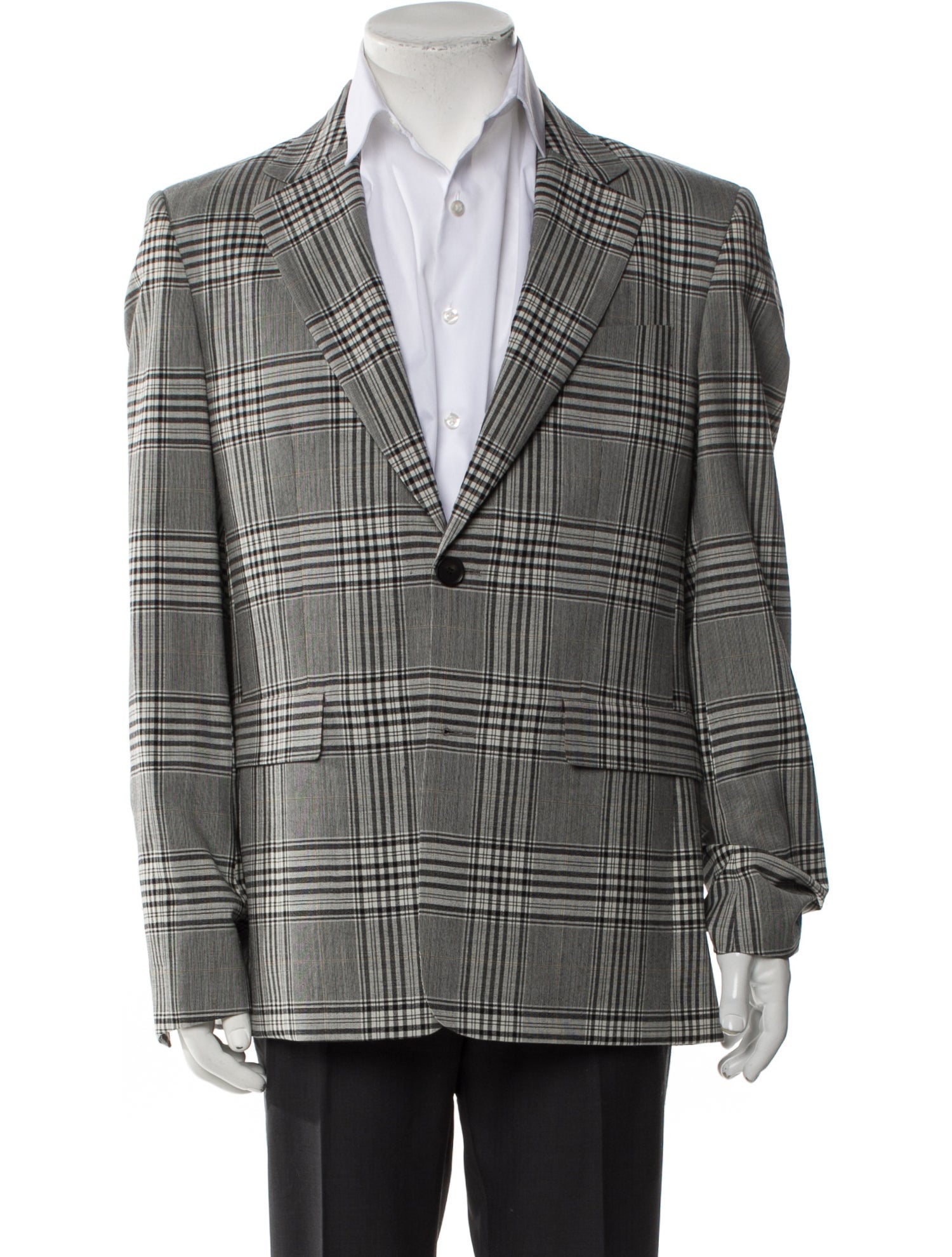 Sandro Plaid Print Blazer