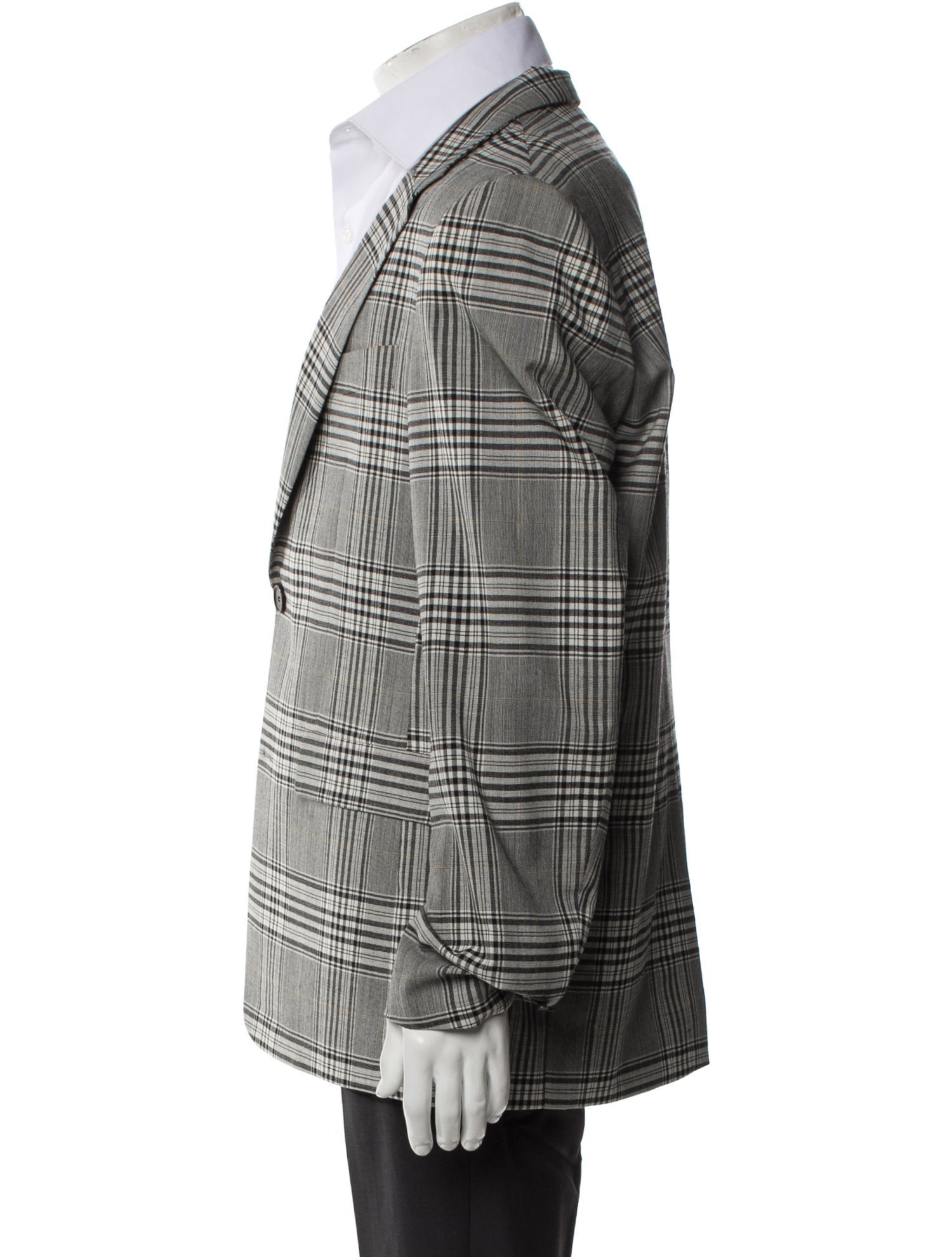 Sandro Plaid Print Blazer