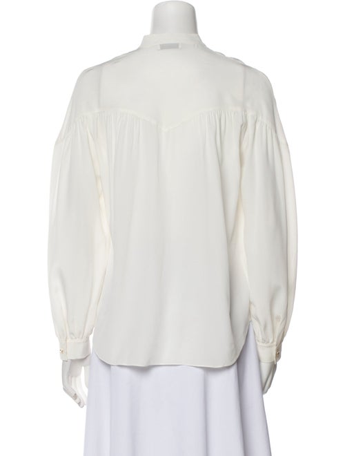 Sandro Silk V-Neck Button-Up Top