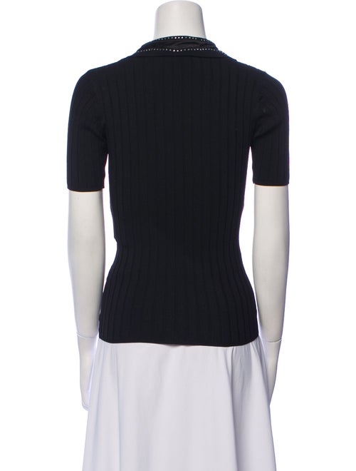 Sandro V-Neck Short Sleeve Polo