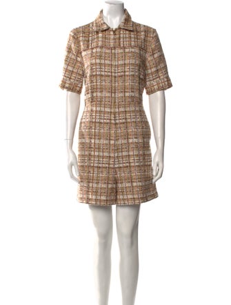 Sandro Plaid Print Romper
