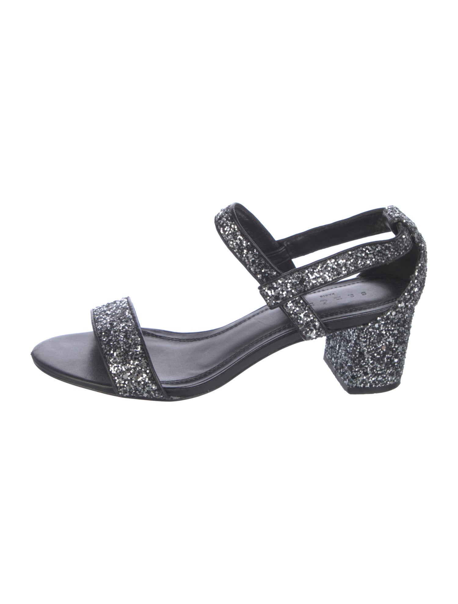 Sandro Glitter Printed Slingback Sandals