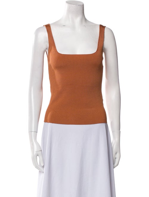 Sandro Square Neckline Sleeveless Top